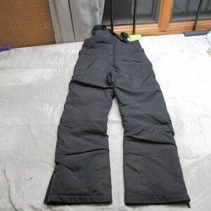 LL Bean Snow Pants Women 16 Black Insulated Overalls Winter Snow Rain Wind 32x29